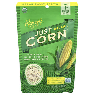 Karen's Naturals, Organik Just Mısır, 3 oz (84 gr)