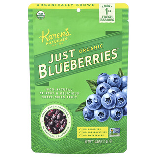كارينز ناتورالز‏, Just Blueberries® عضوي ، 1.8 أونصة (51.1 جم)