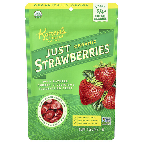 Karen's Naturals, Organic Just Strawberries®, 1 oz (28.4 g)