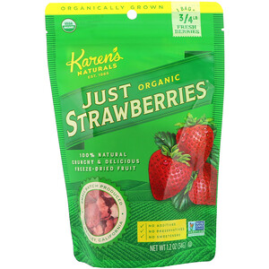 Отзывы о Карэнс Нэчуралс, Organic Just Strawberries, 1.2 oz (34 g)