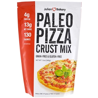 Julian Bakery Палео Смесь Для теста для пиццы, 12 унций (340 г)