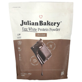 Julian Bakery, Proteína em Pó da Clara de Ovo, Chocolate, 990 g (2,18 lb)