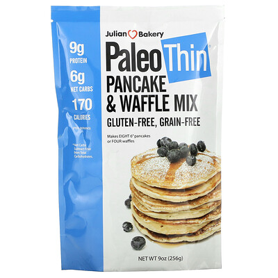 

Julian Bakery Paleo Thin, смесь для выпекания блинов и вафель, 256 г (9 унций)