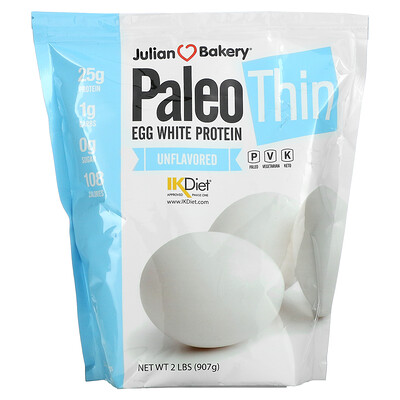 Julian Bakery Paleo Protein, протеин яичного белка, с нейтральным вкусом, 907 г (2 фунта)