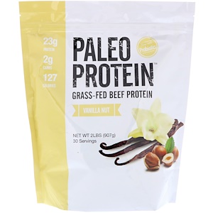Отзывы о Де Джулиан Бэйкари, Paleo Protein, Grass-Fed Beef Protein, Vanilla Nut, 2 lbs (907 g)