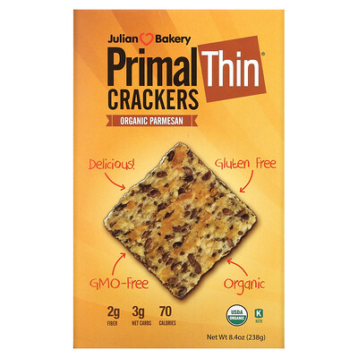 Julian Bakery крекеры PrimalThin, органический пармезан, 238г (8,4унции)