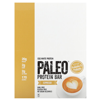 

Julian Bakery Paleo Protein Bar Espresso 12 Bars 2.22 oz (63.1 g) Each