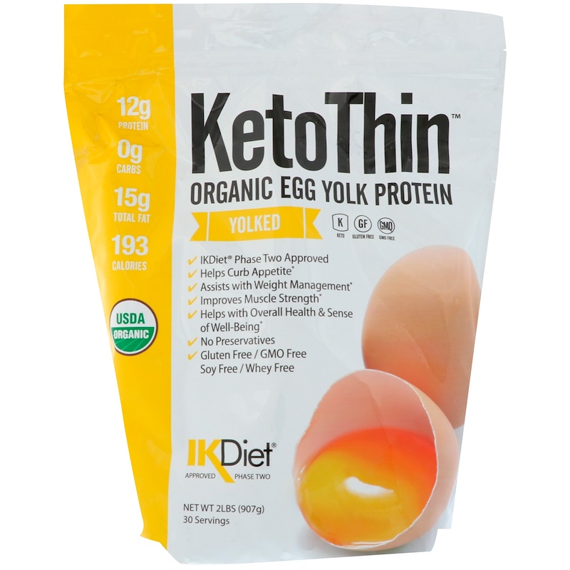 Julian Bakery, Keto Thin, Organic Egg Yolk Protein, Yolked, 2 lbs (907