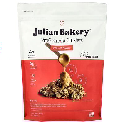 Julian Bakery, ProGranola Clusters, Mantequilla de maní, 526 g (18,5 oz)