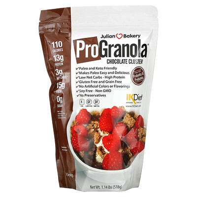 

Julian Bakery ProGranola, шоколадные конфеты, 518 г (1,14 фунта)