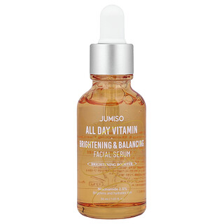 Jumiso, Sérum facial iluminador y equilibrante con vitaminas para todo el día 30 ml (1,01 oz. Líq.)