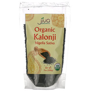 Jiva Organics, オーガニックニゲラサチバ、200g（7オンス）