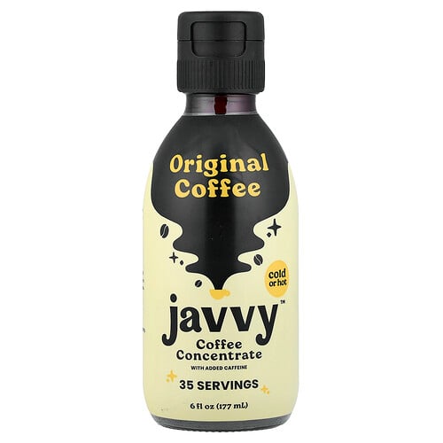 Javvy Coffee, Kaffee-Konzentrat mit Koffeinzusatz, Original Coffee, 177 ml
