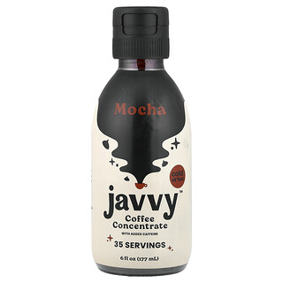Javvy Coffee, Kávový koncentrát s pridaným kofeínom, Mocha, 177 ml
