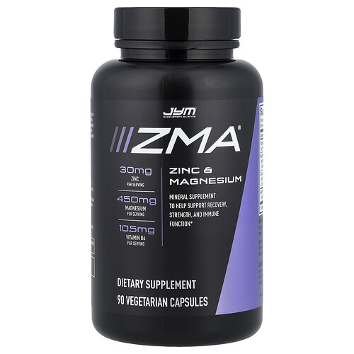 JYM Supplement Science, ZMA®, Zinc & Magnesium, Zink und Magnesium, 90 pflanzliche Kapseln