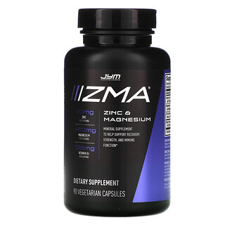 JYM Supplement Science, ZMA，锌和镁补充剂，90 粒素食胶囊