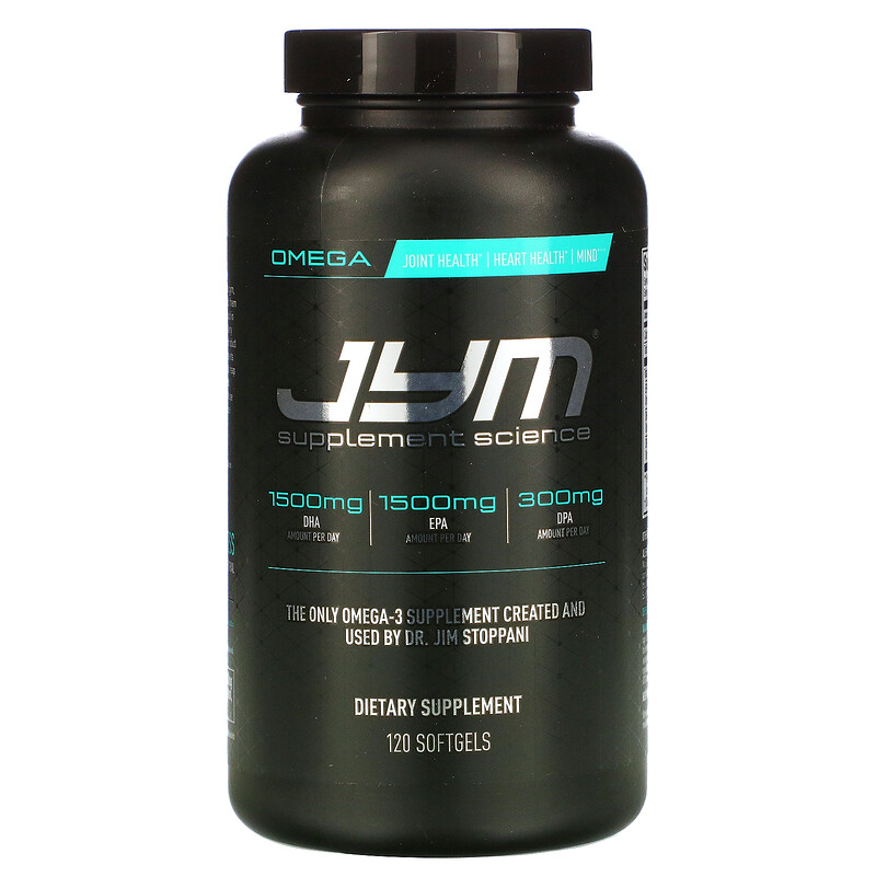 JYM Supplement Science, Omega3, 120 Softgels iHerb