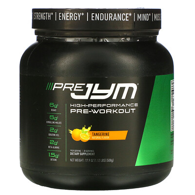 JYM Supplement Science High-Performance Pre-Workout, Tangerine, 17.9 oz (508 g)