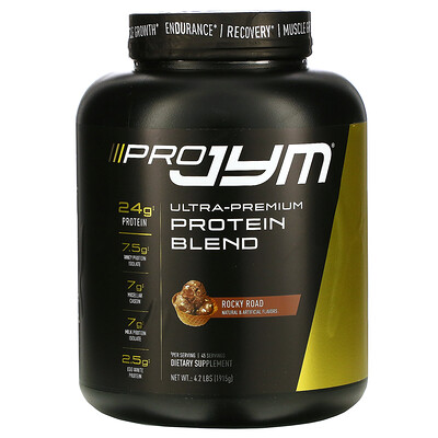 JYM Supplement Science Ultra-Premium Protein Blend, Rocky Road, 4.2 lb (1915 g)