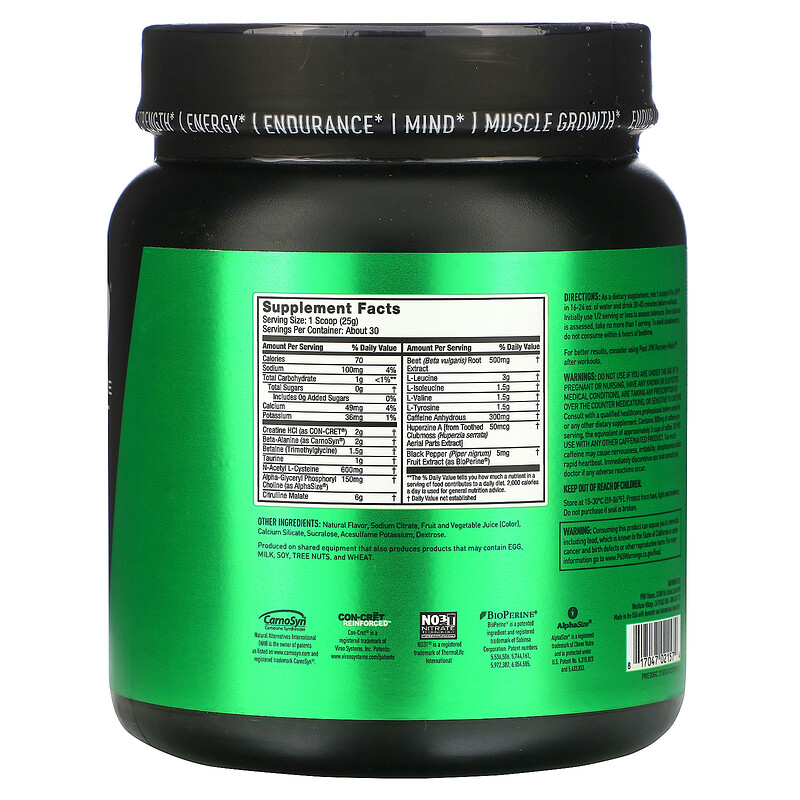 JYM Supplement Science, HighPerformance PreWorkout, Grape Candy, 26.5