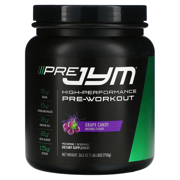 Pre JYM, High Performance Pre-Workout, Grape Candy, 1.65 lbs (750 g)
