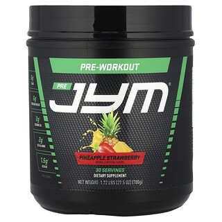 JYM Supplement Science, Pre JYM®, Pré-Treino, Abacaxi e Morango, 780 g (1,72 lb)