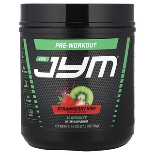 JYM Supplement Science, Pre JYM®, Pré-Treino, Sabor Kiwi e Morango, 780 g (1,7 lb)