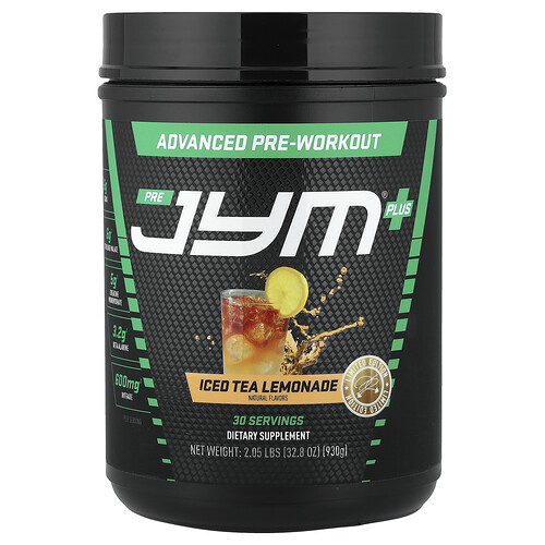 JYM Supplement Science, Pre JYM® Plus, Advanced Pre-Workout, Iced Tea Lemonade, 2.05 lbs (930 g)
