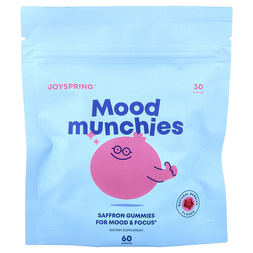 Joyspring Mood Munchies Gummies, Natural Berries, 60 Gummies