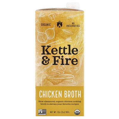 Kettle & Fire, Chicken Broth, 32 oz (907 g)