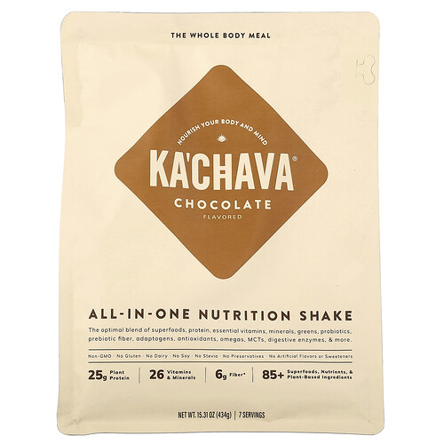 Kachava All-In-One Nutrition Shake, Chocolate, 15.31 oz (434 g)