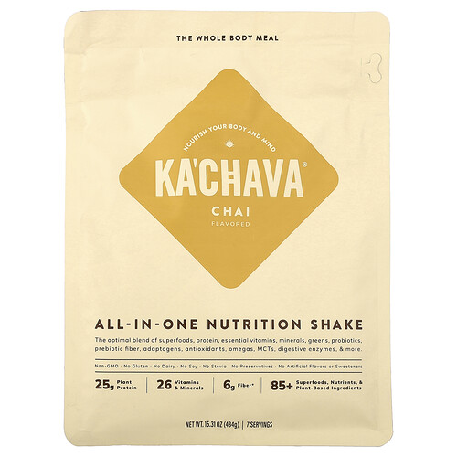 KaChava, The All-In-One Nutrition Shake, Chai, 434 g (15,31 oz.)