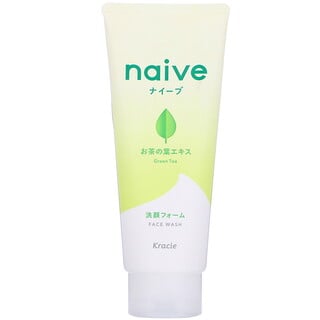 Kracie, Naive, Jabón líquido para el rostro, Té verde, 130 g (4,5 oz)