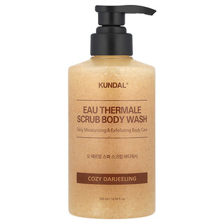 Kundal, EAU Thermale Scrub Vücut Yıkama Jeli, Cozy Darjeeling, 16,9 fl oz (500 ml)