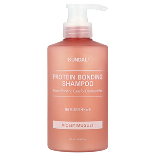 Kundal, Shampooing liant les protéines, Pour cheveux abîmés, Muguet violet, 500 ml