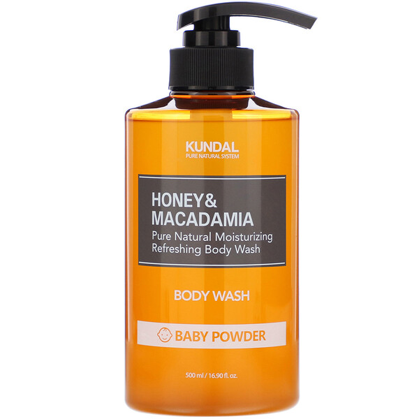 Kundal‏, Honey & Macadamia, Body Wash, Baby Powder, 16.90 fl oz (500 ml)
