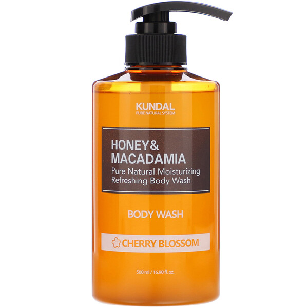 Kundal‏, Honey & Macadamia, Body Wash, Cherry Blossom, 16.90 fl oz (500 ml)