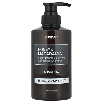 Kundal Pink Honey & Macadamia, Shampoo, Grapefruit, 16.9 Fl Oz (500 Ml)