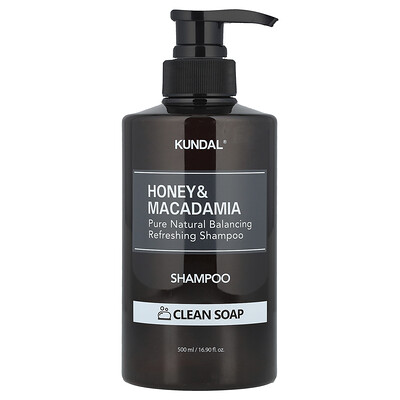 Kundal , Honey & Macadamia, Shampoo, Clean Soap, 16.9 Fl Oz (500 Ml)