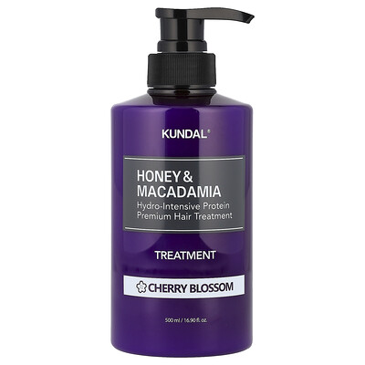 Kundal, Miel y macadamia, Tratamiento, Flores de cerezo, 500 ml (16,9 oz. líq.)
