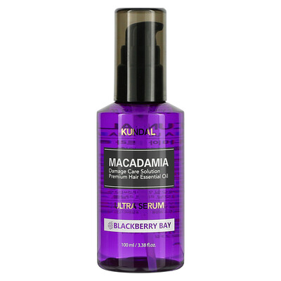 Kundal Macadamia, сыворотка для волос с экстрактом ежевики, 100 мл (3,38 жидк. Унции)