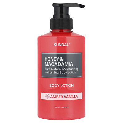 Product Image for Kundal, Honey & Macadamia Body Lotion, Amber Vanilla, 16.9 fl oz (500 ml)