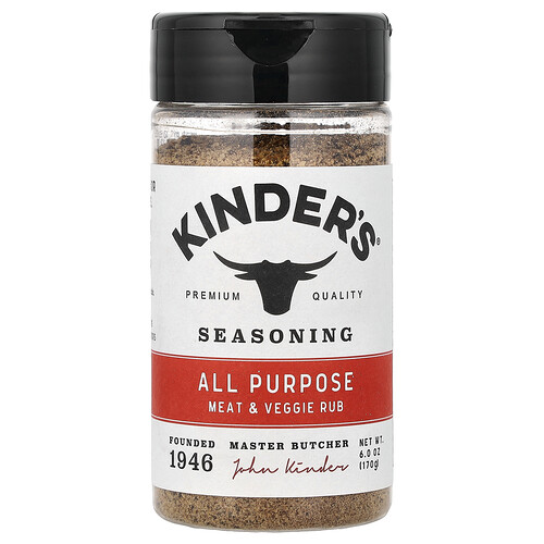 Kinder's Seasoning, All Purpose, Meat & Veggie Rub, 6 oz (170 g)