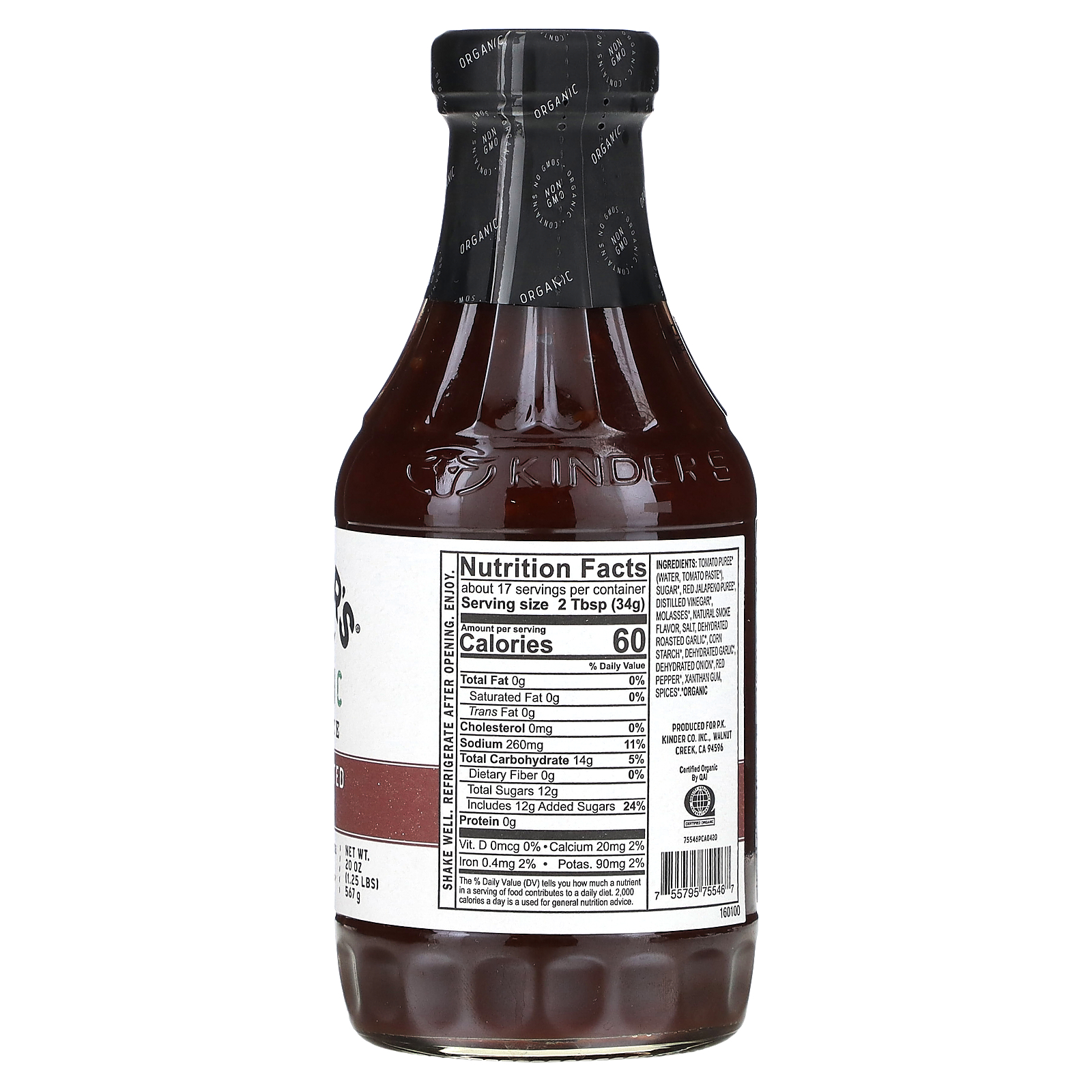 KINDER'S, Organic BBQ Sauce, Spicy Roasted Garlic , 20 oz (567 g)