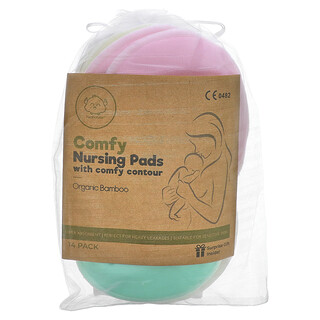 KeaBabies, Comfy Nursing Pads, Pastel Touch, 14 Pack