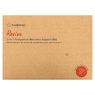 KeaBabies, Revive, 3-in-1 Postpartum Recovery Supportbelt, 3-in-1-Gürtel zur Unterstützung der postpartalen Regeneration, X-Groß, Mitternachtsschwarz, 1 Set