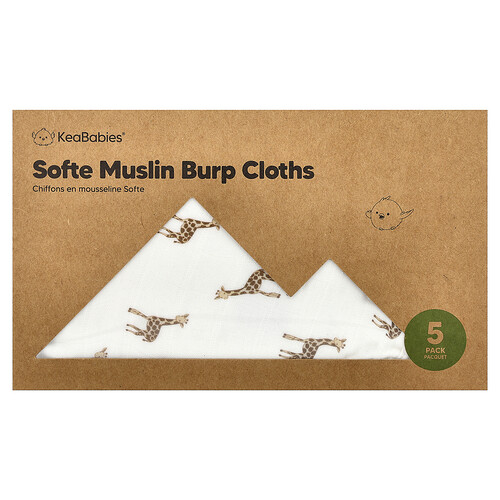 KeaBabies, Zachte mousseline boerendoeken, The Wild, 5-pack