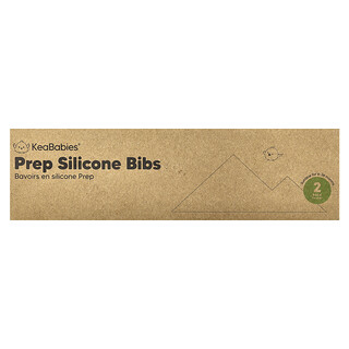 KeaBabies, Prep Silikon Önlükler, 3-36 Ay, Yumuşak, 2'li Paket