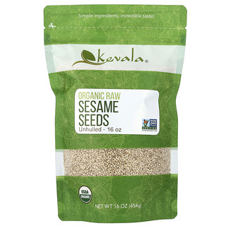 Kevala, Semillas de sésamo orgánico crudo (sin cáscara), 454 g (16 oz)