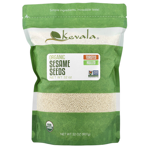 Kevala Organic Toasted Sesame Seeds (Hulled), 32 oz (907 g)